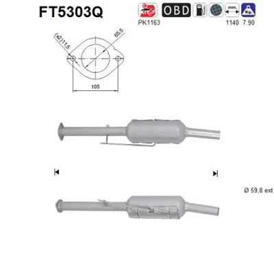Filtro de partículas Ford FOCUS III Saloon · Ford FOCUS III · Ford FOCUS III Turnier