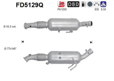 Filtro de partículas Vw CRAFTER 30-35 Bus · Vw CRAFTER 30-50 Van · Vw CRAFTER 30-50 Platform/Chassis