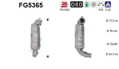 Filtro de partículas Citroën C4 CACTUS · Citroën C4 SPACETOURER · Citroën GRAND C4 SPACETOURER