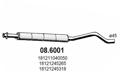 silenciador del medio Bmw 1502-2002 · Bmw 1502-2002 Touring
