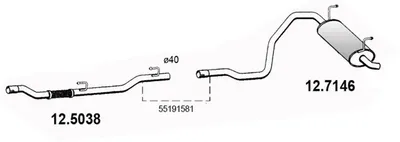 Silenciador posterior Fiat PANDA · Fiat PANDA Hatchback Van