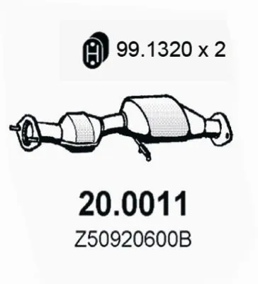 Catalizador Mazda 323 C V · Mazda 323 F V · Mazda MX-3