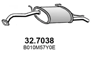 Silenciador posterior Nissan SUNNY III