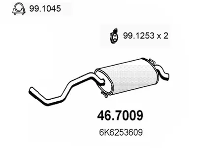 Silenciador posterior Seat CORDOBA · Seat IBIZA II