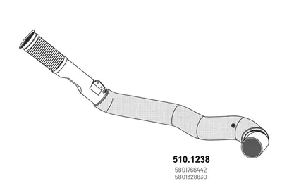 Tubo de escape ASSO 510.1238