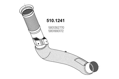 Tubo de escape ASSO 510.1241