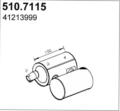 Silenciador central/posterior ASSO 510.7115