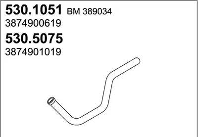Tubo de escape ASSO 530.5075