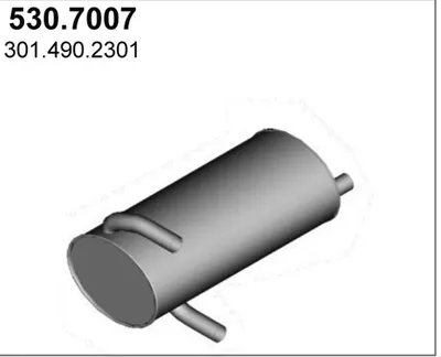 Silenciador central/posterior ASSO 530.7007