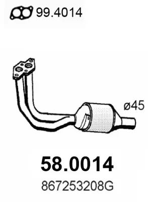 Catalizador Vw POLO II · Vw POLO Coupe · Vw POLO CLASSIC