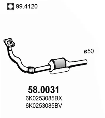 Catalizador Seat CORDOBA · Seat TOLEDO I · Seat IBIZA II