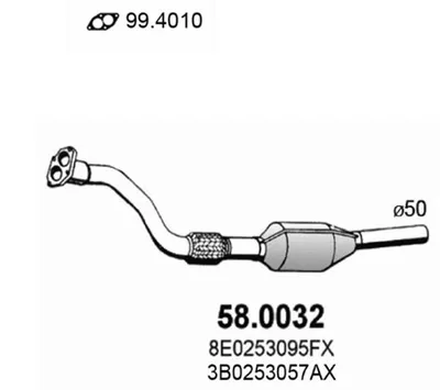 Catalizador Audi A4 B5 · Audi A4 B5 Avant · Vw PASSAT B5