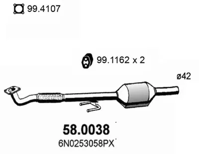 Catalizador Seat AROSA · Vw POLO III · Vw LUPO I