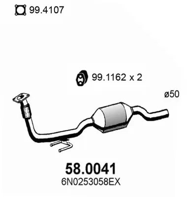 Catalizador Seat AROSA · Vw POLO III · Vw LUPO I