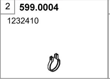 Juego de montaje, silenciador ASSO 599.0004
