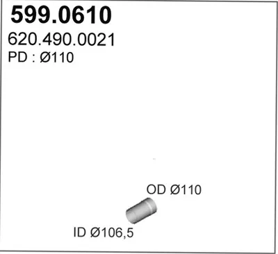 Juego de montaje, silenciador ASSO 599.0610