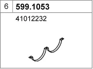 Juego de montaje, silenciador ASSO 599.1053