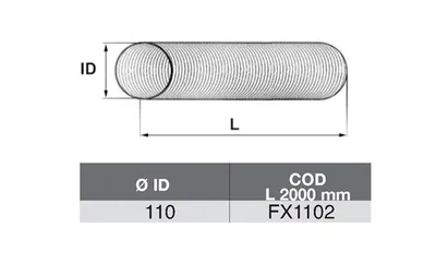 Tubo de escape ASSO FX1102