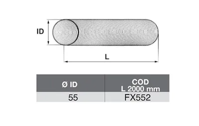 Tubo de escape ASSO FX552