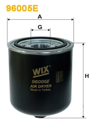 Cartucho del secador de aire, sistema de aire comprimido WIX FILTERS 96005E