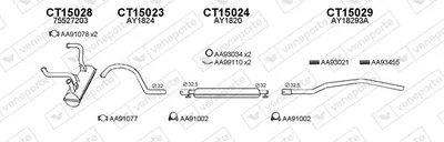 Sistema de gases de escape Citroën DYANE · Citroën AMI · Citroën AMI Break