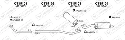 Sistema de gases de escape Citroën BX