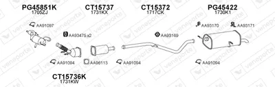 Sistema de gases de escape Citroën C4 Coupe · Citroën C4 I