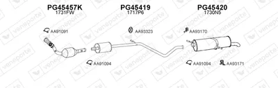 Sistema de gases de escape Citroën C4 Coupe · Citroën C4 I