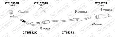 Sistema de gases de escape Citroën C5 I · Citroën C5 I Break