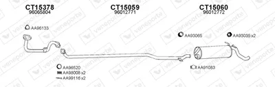 Sistema de gases de escape Citroën C15 Box Body/MPV