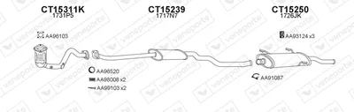 Sistema de gases de escape Citroën XSARA Break