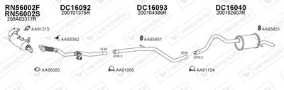 Sistema de gases de escape Dacia LODGY · Dacia DOKKER MPV · Dacia DOKKER Box Body/MPV