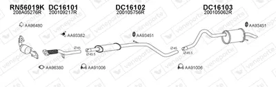 Sistema de gases de escape Dacia LODGY · Dacia DOKKER MPV · Dacia DOKKER Box Body/MPV