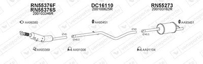 Sistema de gases de escape Dacia LOGAN