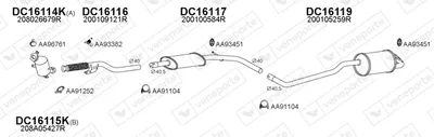 Sistema de gases de escape Dacia LOGAN II