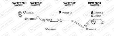 Sistema de gases de escape Daewoo KALOS