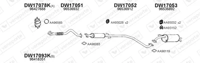 Sistema de gases de escape Daewoo KALOS