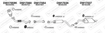 Sistema de gases de escape Daewoo LANOS