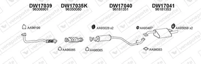 Sistema de gases de escape Daewoo LEGANZA