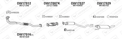 Sistema de gases de escape Daewoo NEXIA