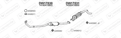 Sistema de gases de escape Daewoo TICO
