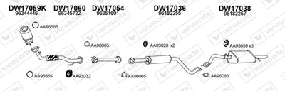 Sistema de gases de escape Daewoo LANOS Saloon