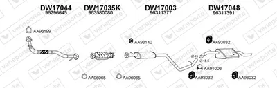 Sistema de gases de escape Daewoo NUBIRA Wagon · Daewoo NUBIRA Saloon