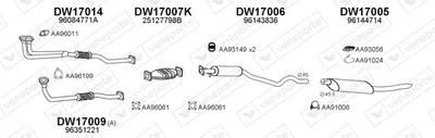 Sistema de gases de escape Daewoo ESPERO · Daewoo ARANOS