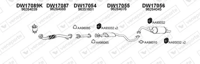 Sistema de gases de escape Daewoo REZZO