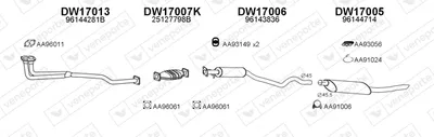 Sistema de gases de escape Daewoo ESPERO
