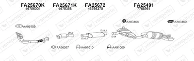 Sistema de gases de escape Fiat BARCHETTA