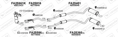 Sistema de gases de escape Fiat SEICENTO / 600