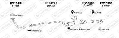 Sistema de gases de escape Ford ORION I · Ford ORION II