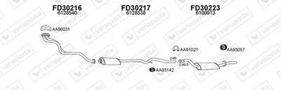 Sistema de gases de escape Ford GRANADA Turnier